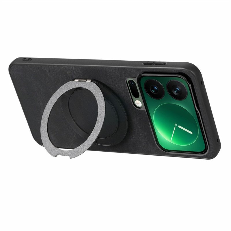 Skal Xiaomi 17 Pro Roterande Stativ Och Retroläderstruktur