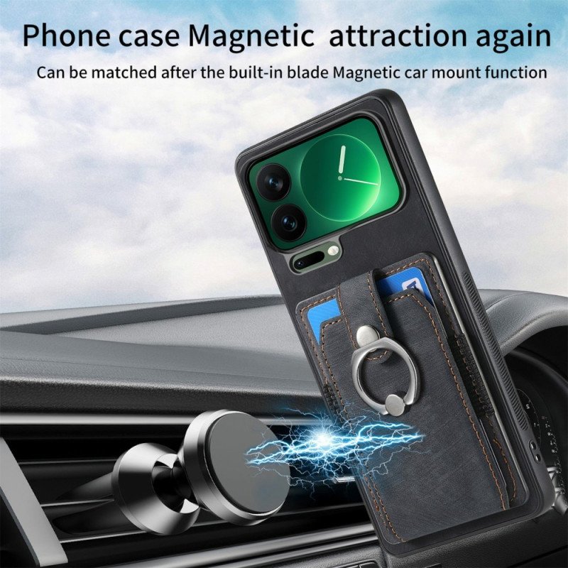 Skal Xiaomi 17 Pro Stativ Och Korthållare I Läderimitation