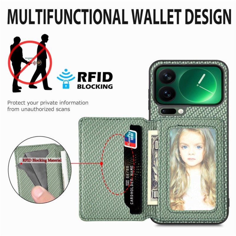 Skal Xiaomi 17 Pro Telefonfodral Rfid-skydd Och Magnetisk Korthållare