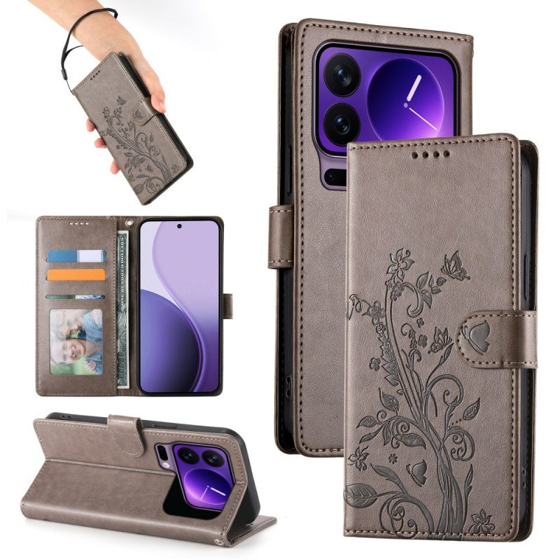 Skyddsfodral Xiaomi 17 Pro Blommigt Fjärilsmönster