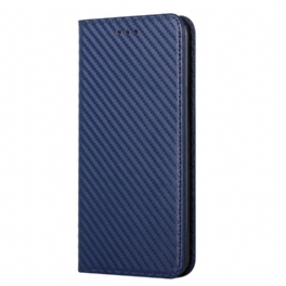 Folio-fodral Xiaomi Redmi Note 10 Pro Med Kedjar Läderfodral Kolfiberrem
