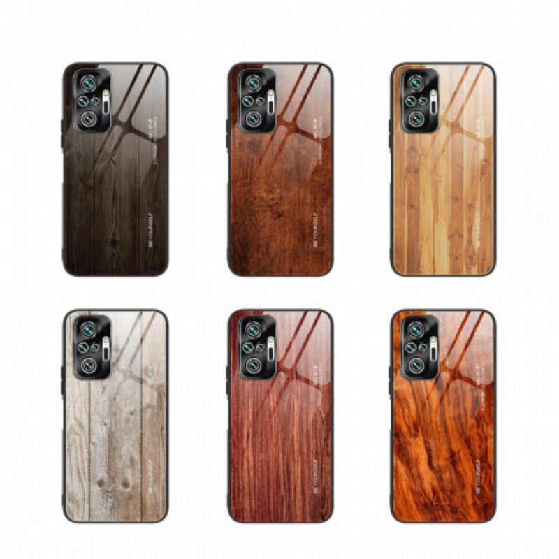 Skal Xiaomi Redmi Note 10 Pro Trädesign Härdat Glas