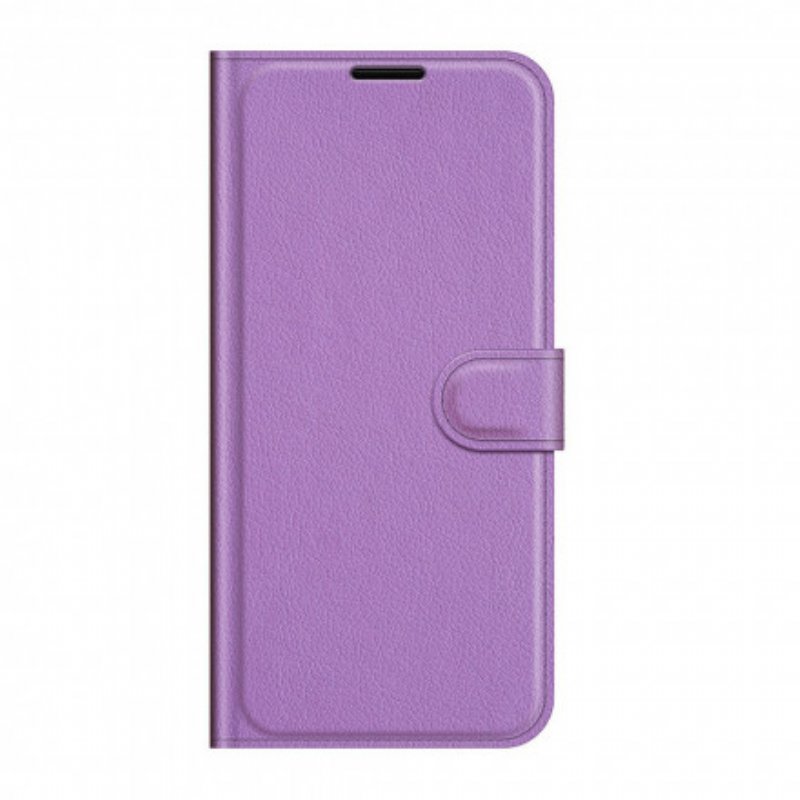 Fodral Vivo Y72 5G Klassiskt Litchi Konstläder