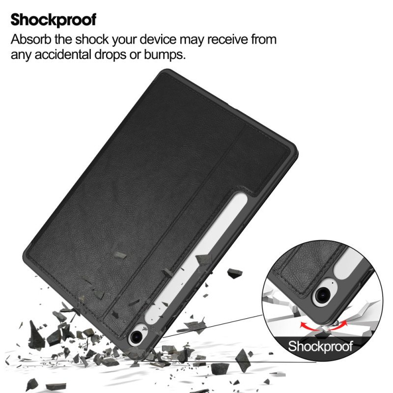 Fodral Samsung Galaxy Tab S10 Fe Lädereffekt