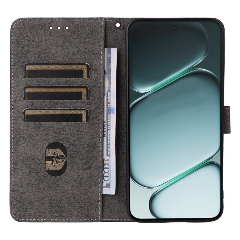 Läderskal Fodral Oneplus 15r Rfid-blockerande Mockaeffekt