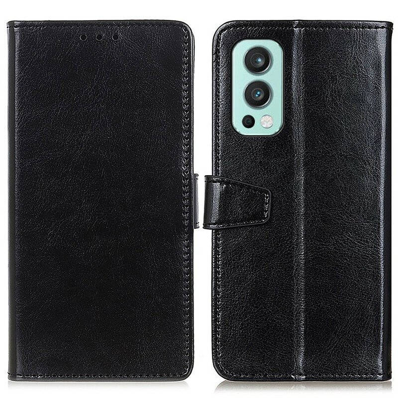Fodral OnePlus Nord 2 5G Enkel Glänsande Lädereffekt