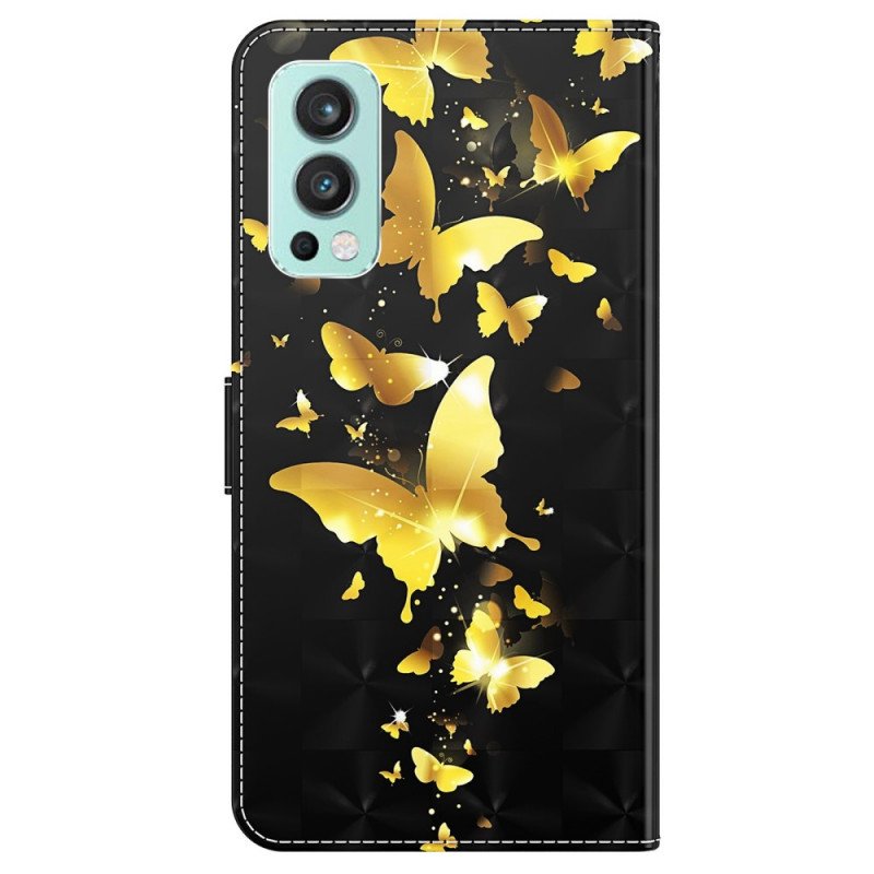 Fodral OnePlus Nord 2 5G Gula Fjärilar