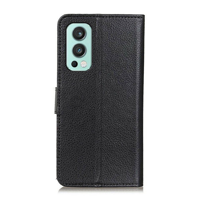 Läderfodral OnePlus Nord 2 5G Litchi Konstläder