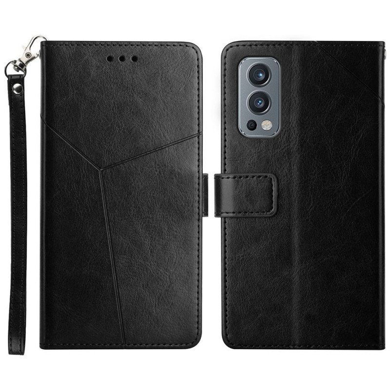 Läderfodral OnePlus Nord 2 5G Stil Läder Geo Y Design
