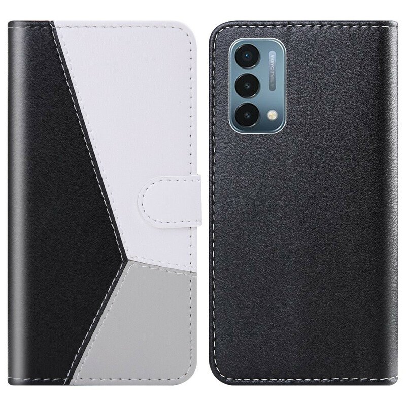 Läderfodral OnePlus Nord 2 5G Trefärgad Lädereffekt