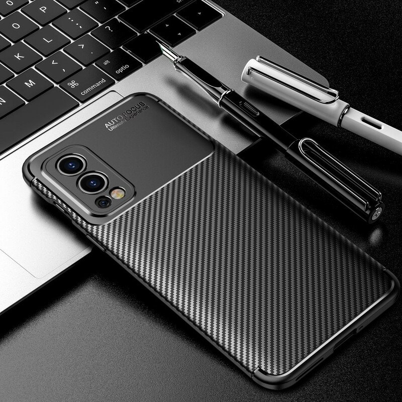Skal OnePlus Nord 2 5G Flexibel Kolfiberstruktur