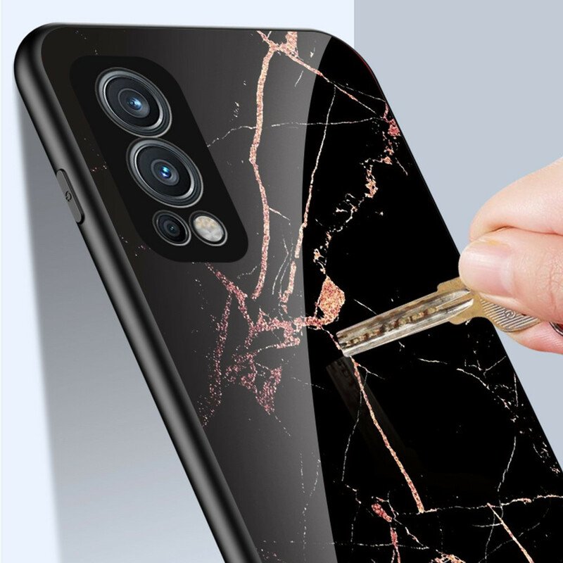 Skal OnePlus Nord 2 5G Marmorfärger Härdat Glas