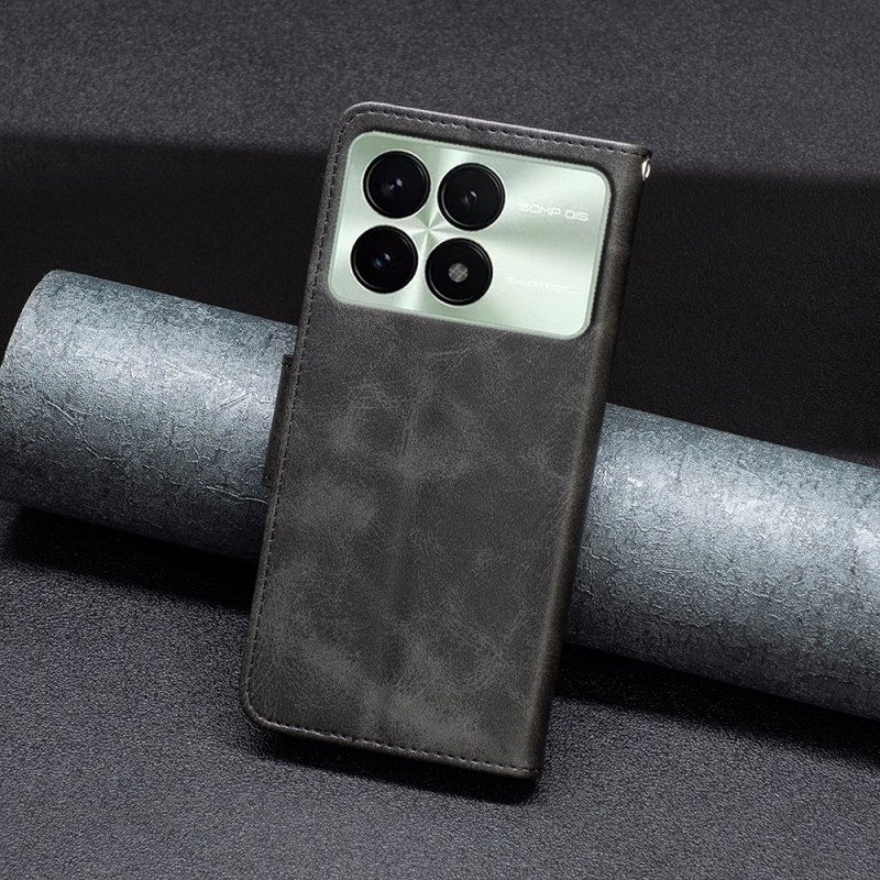 Fodral Poco X6 Pro 5g Smidigt Konstläder Med Rem