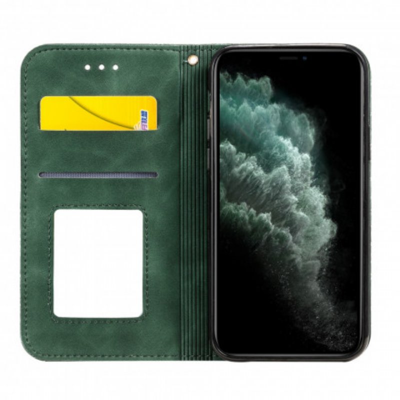 Folio-fodral iPhone 11 Pro Läderfodral Barockblommor