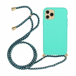Skal iPhone 11 Pro Silikon Och Färgad Sladd
