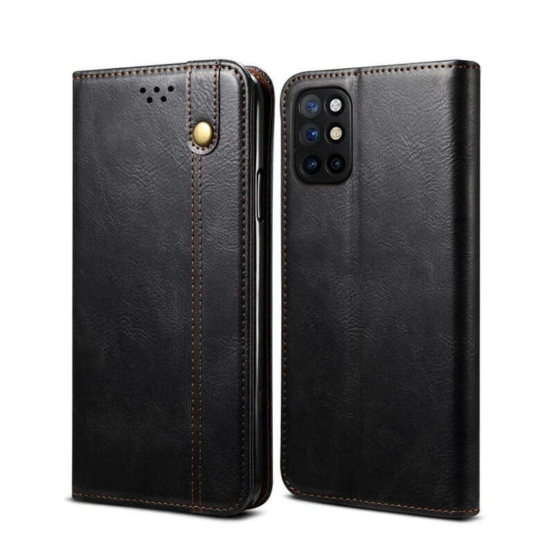 Folio-fodral OnePlus 8T Läderfodral Vaxat Konstläder