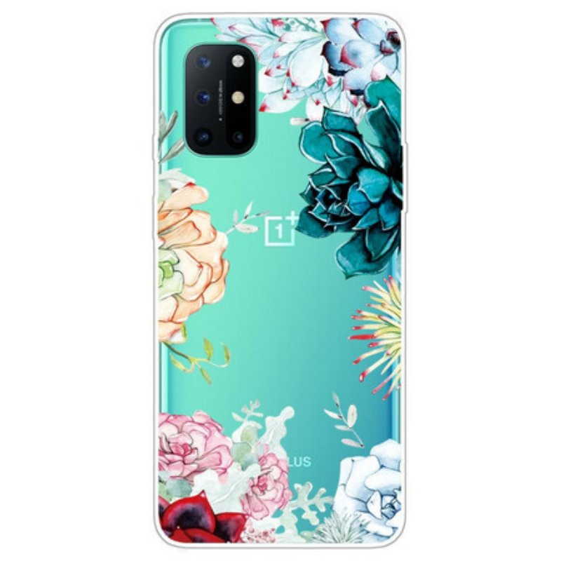 Skal OnePlus 8T Sömlös Akvarell Blommor