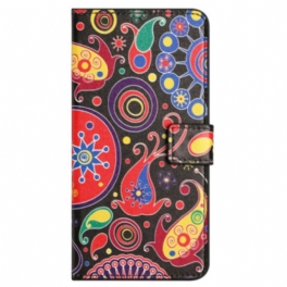 Läderskal Fodral Honor 200 Lite Galaxmönster