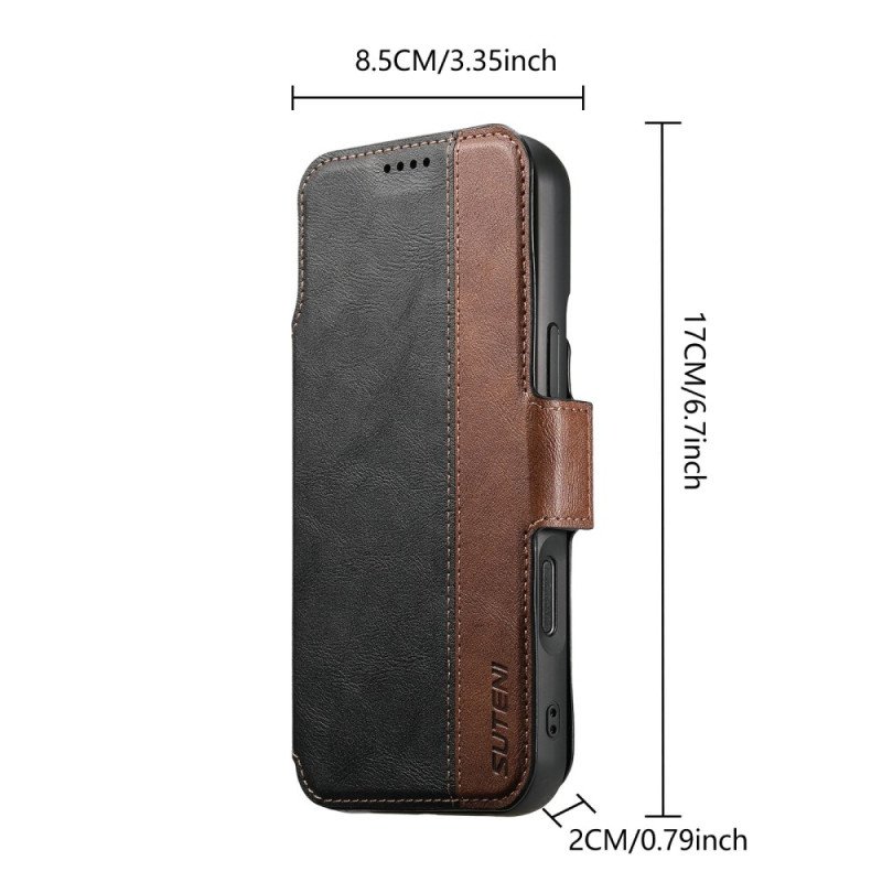 Läderskal Fodral iPhone 17 Pro Max Avtagbart Magsafe-fodral I Två Färger Suteni