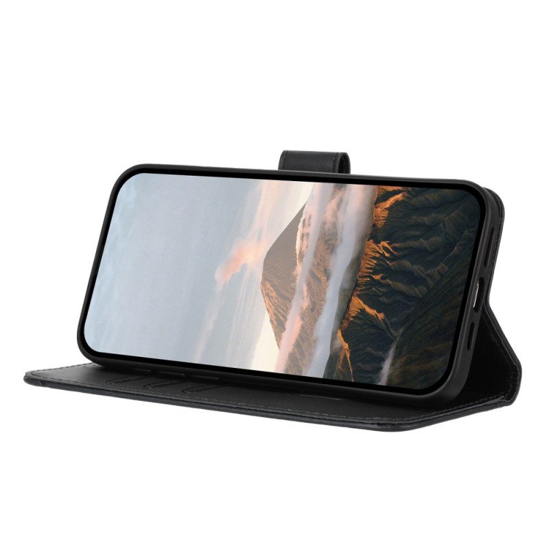 Läderskal Fodral iPhone 17 Pro Max Triangelmönster