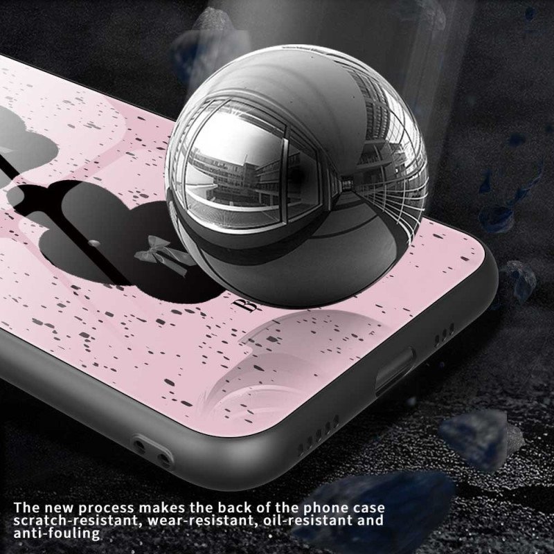 Skal För iPhone 17 Pro Max Rosa Och Svart Härdat Glas