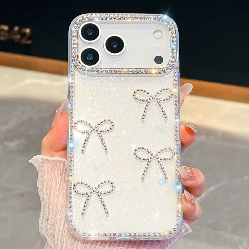 Skal iPhone 17 Pro Max Fjärils- Och Glitterdekoration