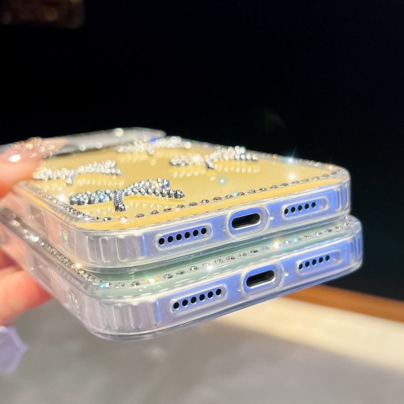 Skal iPhone 17 Pro Max Fjärils- Och Glitterdekoration