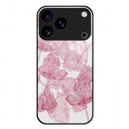 Skal iPhone 17 Pro Max Floralie Rosa Härdat Glas