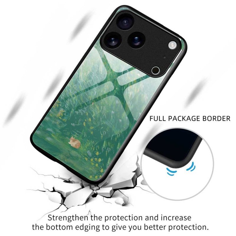 Skal iPhone 17 Pro Max Härdat Glas Med Kattmålning