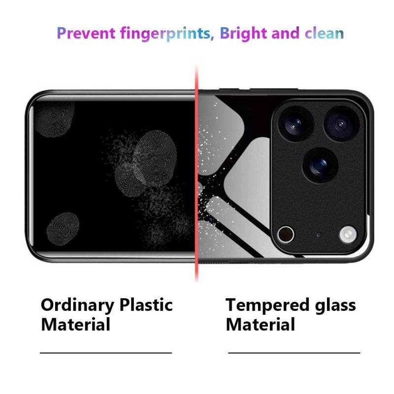 Skal iPhone 17 Pro Max Hjärtliknande Härdat Glas