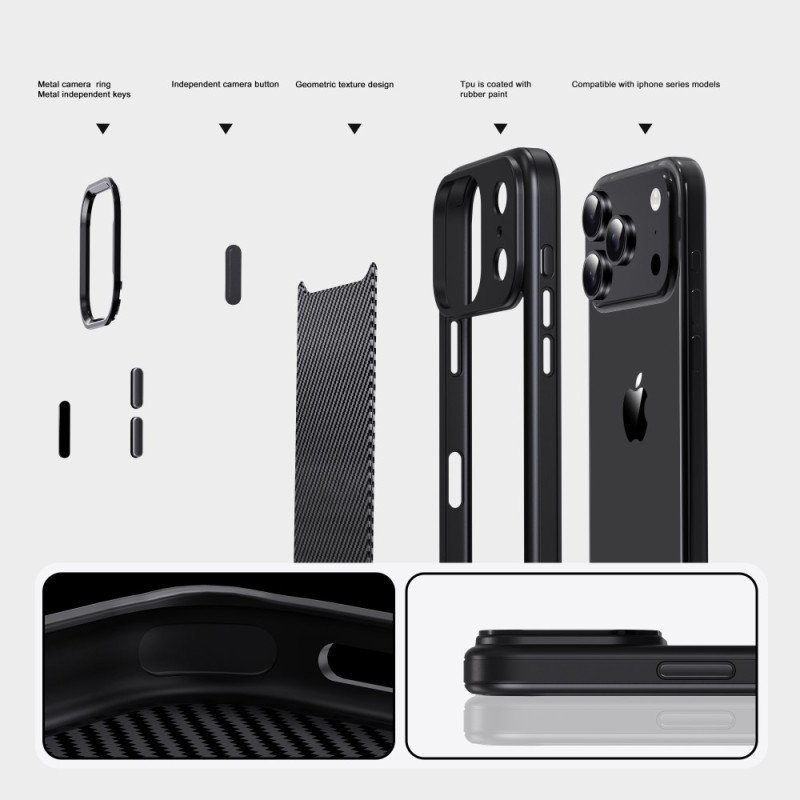 Skal iPhone 17 Pro Max Ipaky Carbon Fiber