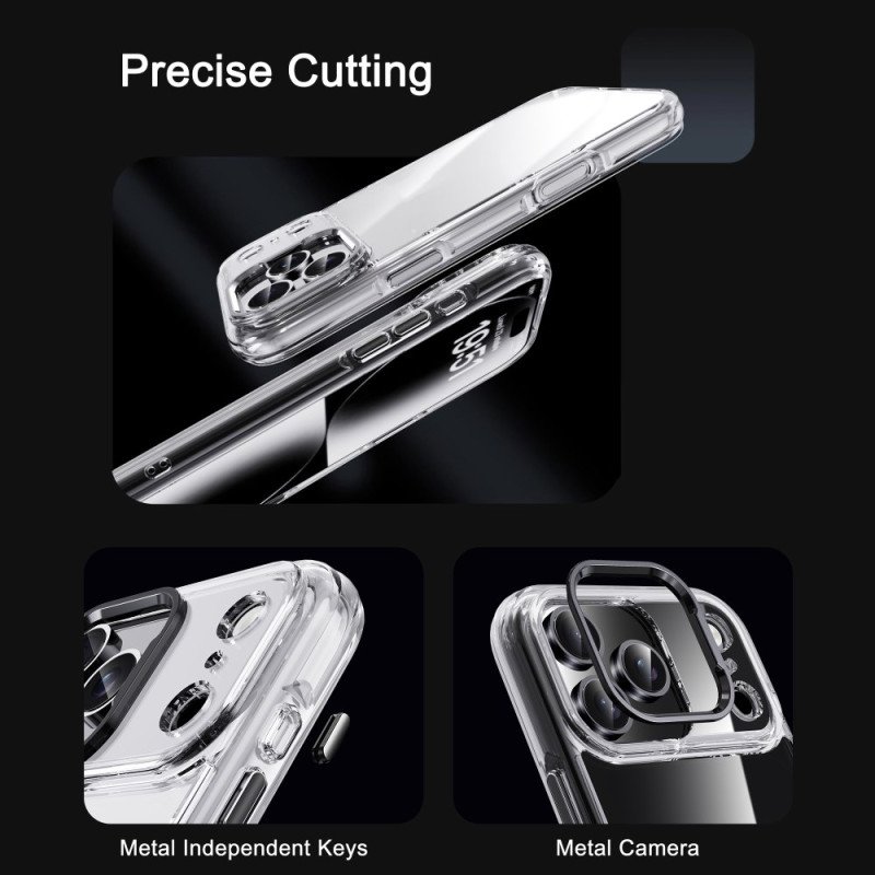 Skal iPhone 17 Pro Max Ipaky Transparent Metallbåge