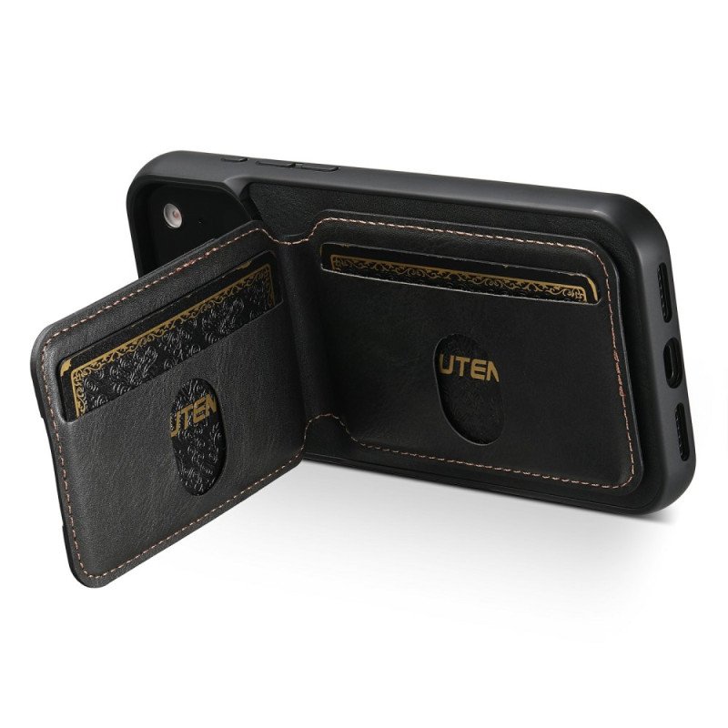 Skal iPhone 17 Pro Max Korthållare Med Vaxad Textur Suteni