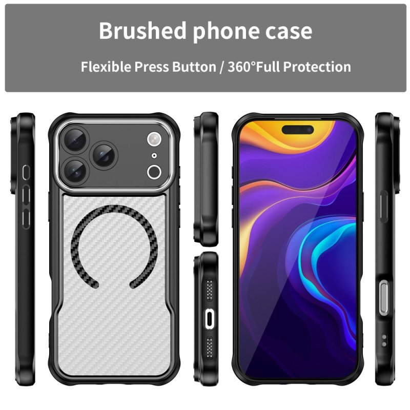 Skal iPhone 17 Pro Max Magsafe-kompatibel Genomskinlig Kolfiber