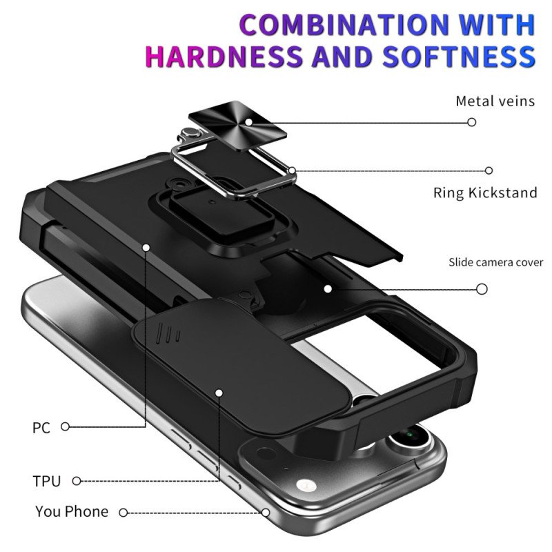 Skal iPhone 17 Pro Max Robust Stativ Och Skjutbart Skal