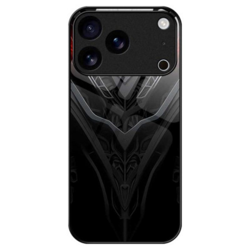 Skal iPhone 17 Pro Max Telefonfodral Svart Design I Härdat Glas