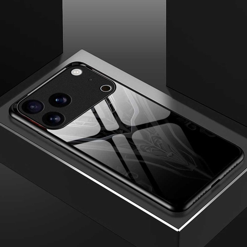 Skal iPhone 17 Pro Max Telefonfodral Svart Design I Härdat Glas