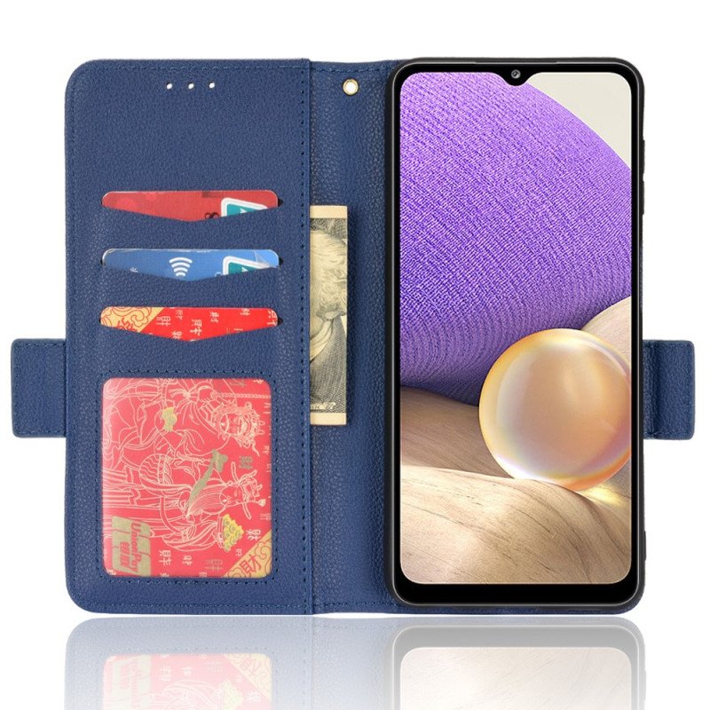 Fodral Samsung Galaxy A13 Traditionellt Litchi Konstläder