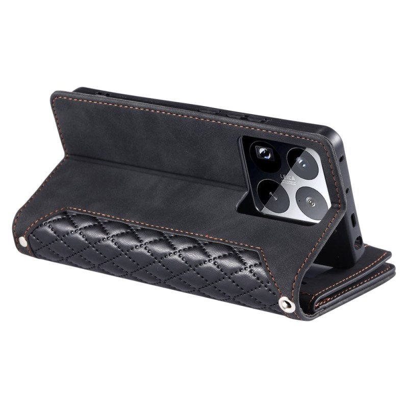 Fodral För Xiaomi 15 Pro Multifunktionell Quiltad Plånbok