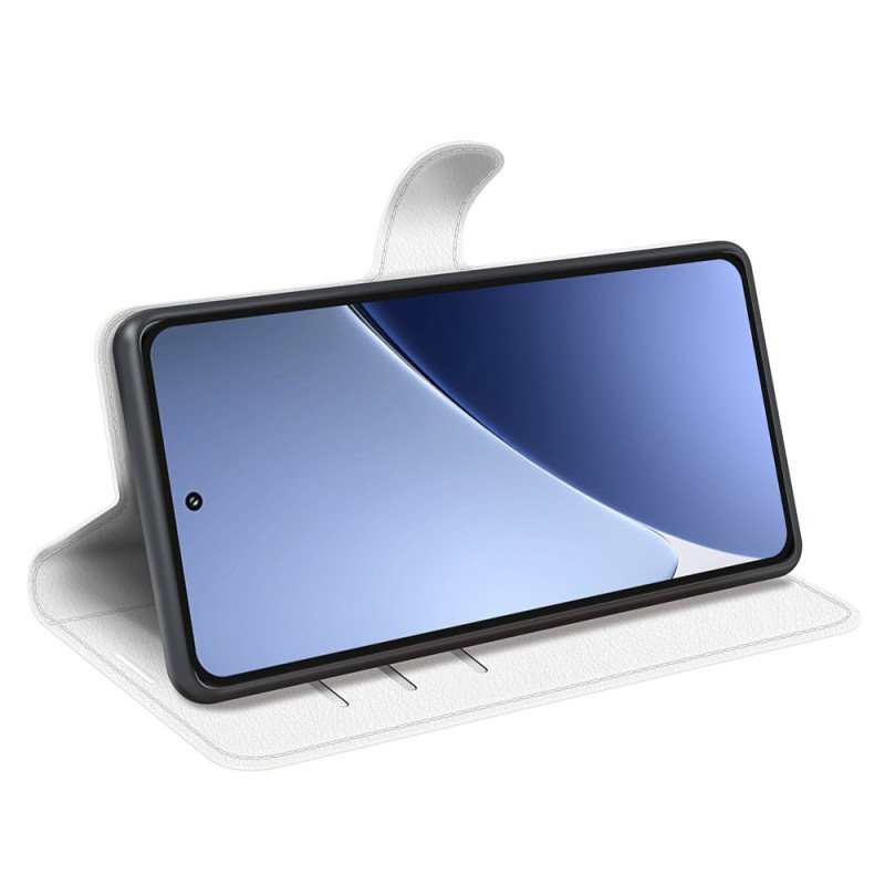 Fodral Xiaomi 15 Pro Klassiskt Litchi-imitationsläder