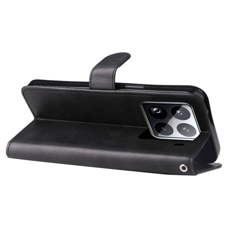 Fodral Xiaomi 15 Pro Plånbok Med Dragkedja