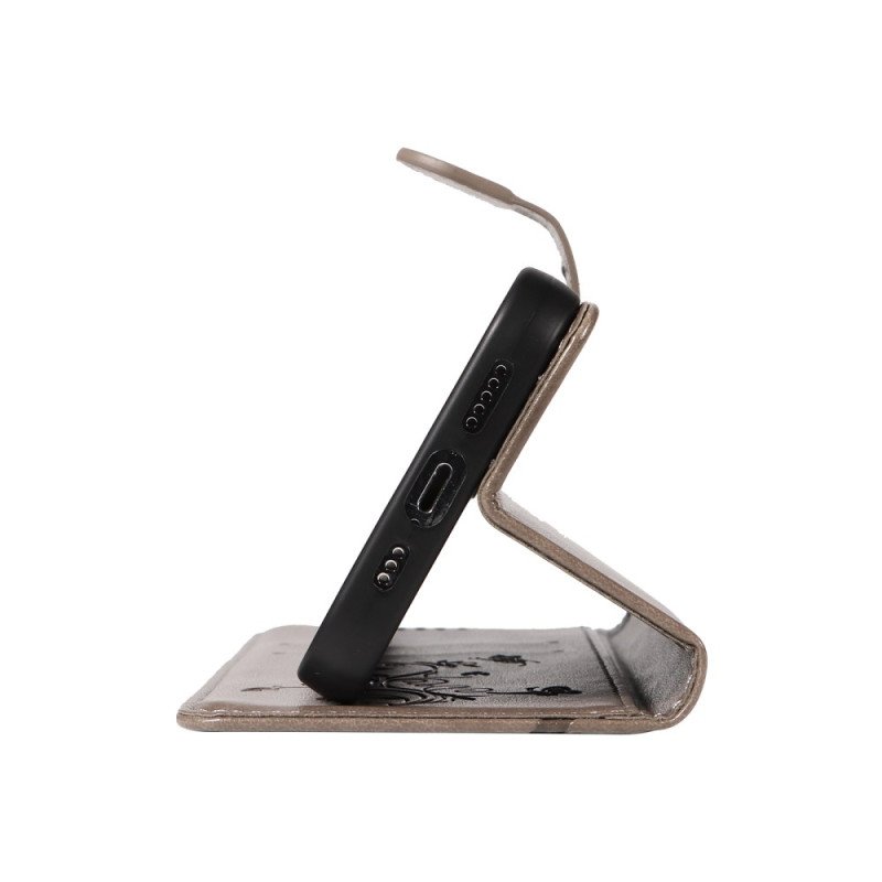 Läderfodral Xiaomi 15 Pro Telefonfodral Blom- Och Fjärilsmönster