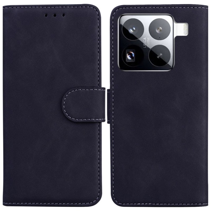 Läderfodral Xiaomi 15 Pro Telefonfodral Mockaeffekt