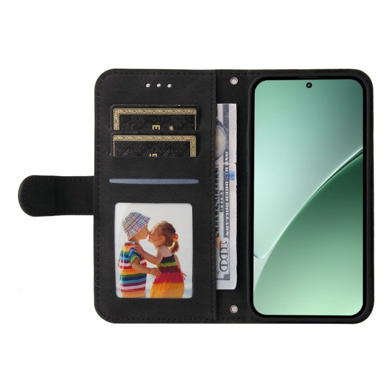 Läderfodral Xiaomi 15 Pro Telefonfodral Nit Och Rem