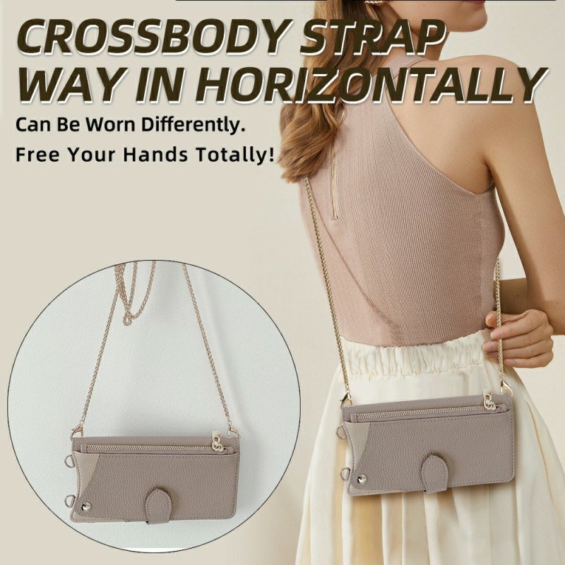 Läderfodral Xiaomi 15 Pro Telefonfodral Plånbok Och Kedja