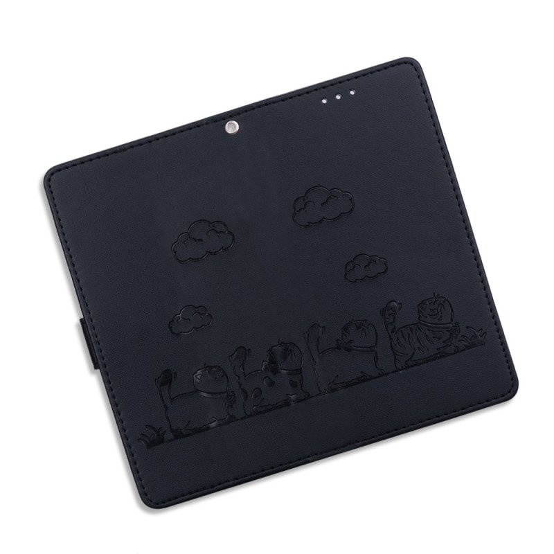 Läderfodral Xiaomi 15 Pro Telefonfodral Rfid-blockerande Kattmotiv