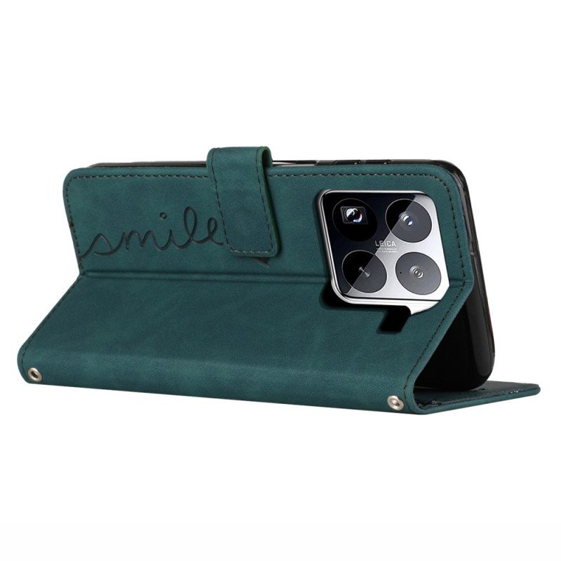 Läderfodral Xiaomi 15 Pro Telefonfodral Smile