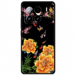 Skal För Xiaomi 15 Pro Blommor Och Fiskar