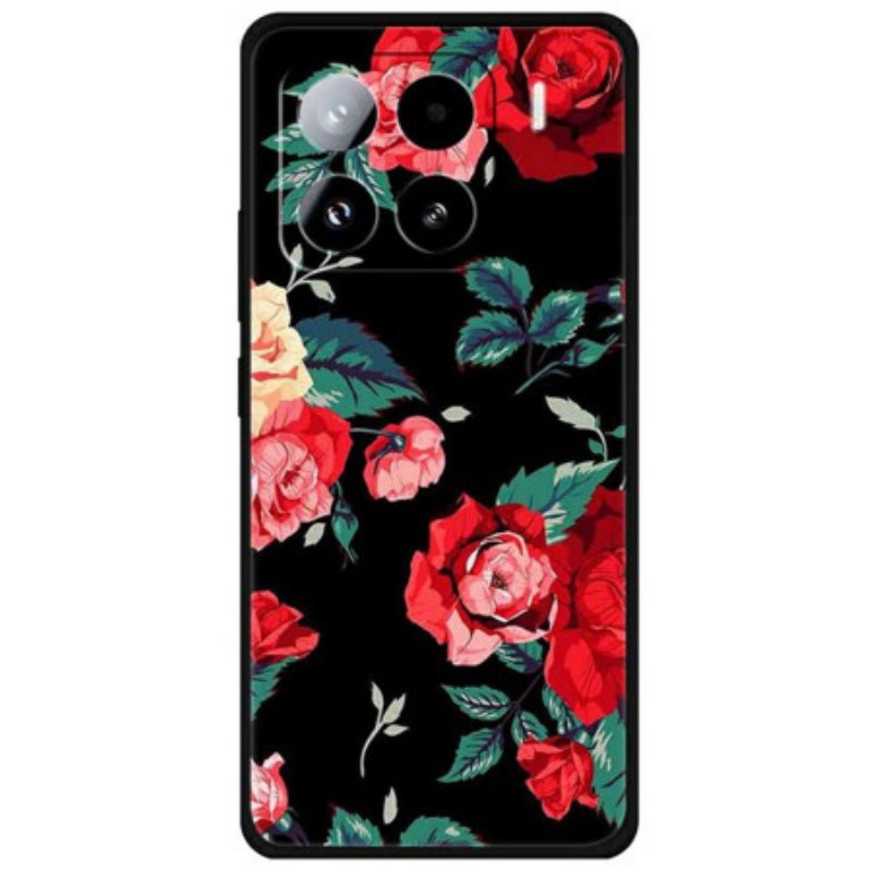 Skal Xiaomi 15 Pro Röd Blommig