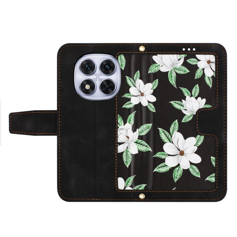 Fodral Poco X7 5g Blommig Med Rem